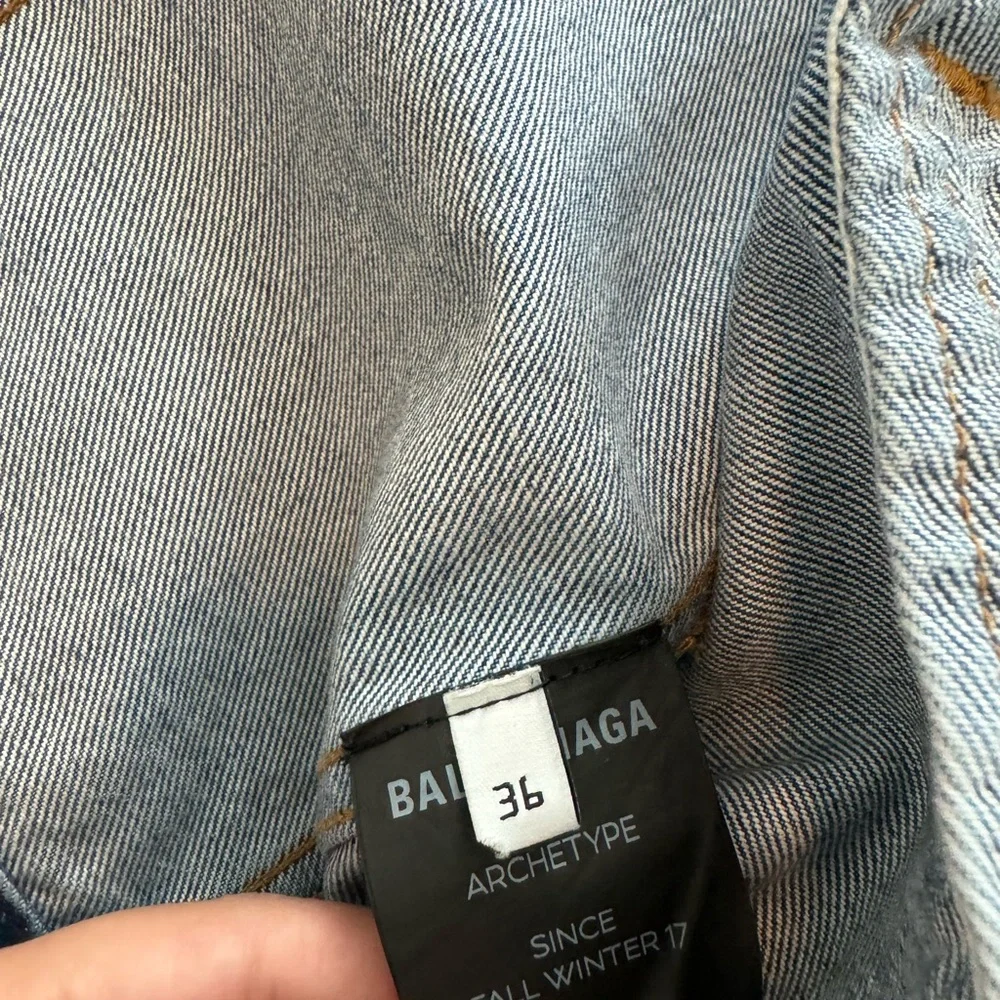 Balenciaga Indigo Denim Jacket Size 36 - Picture 5 of 5